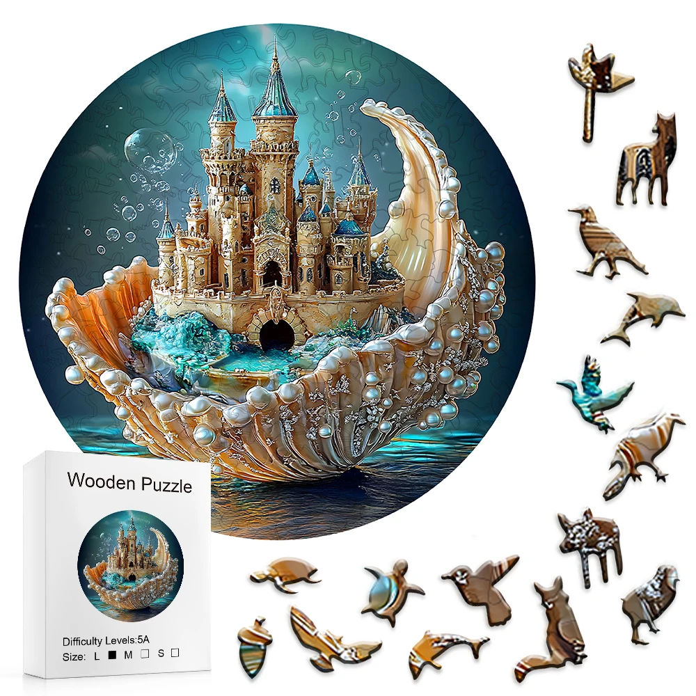 quebra-cabeca-redondo-de-madeira-castelo-de-fantasia-quebra-cabeca-de-madeira-irregular-Unico-dificuldade-5a-decoracao-para-casa-presente-para-adultos