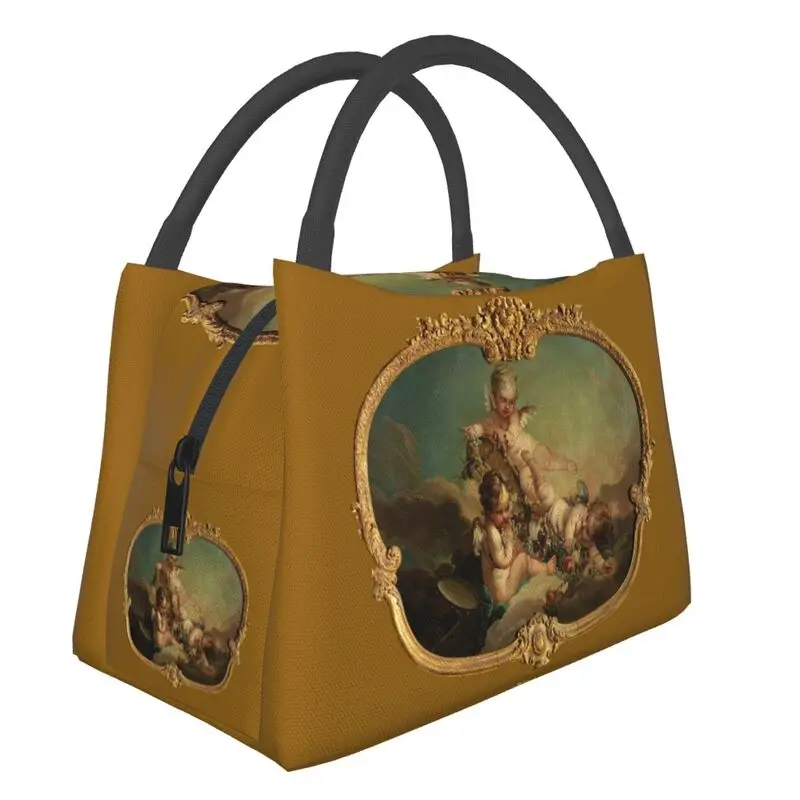 Allegory Of Autumn Thermal Insulated Lunch Bag Boucher Rococo Renaissance Resuable Lunch Box for Women Kids Food Tote Bags