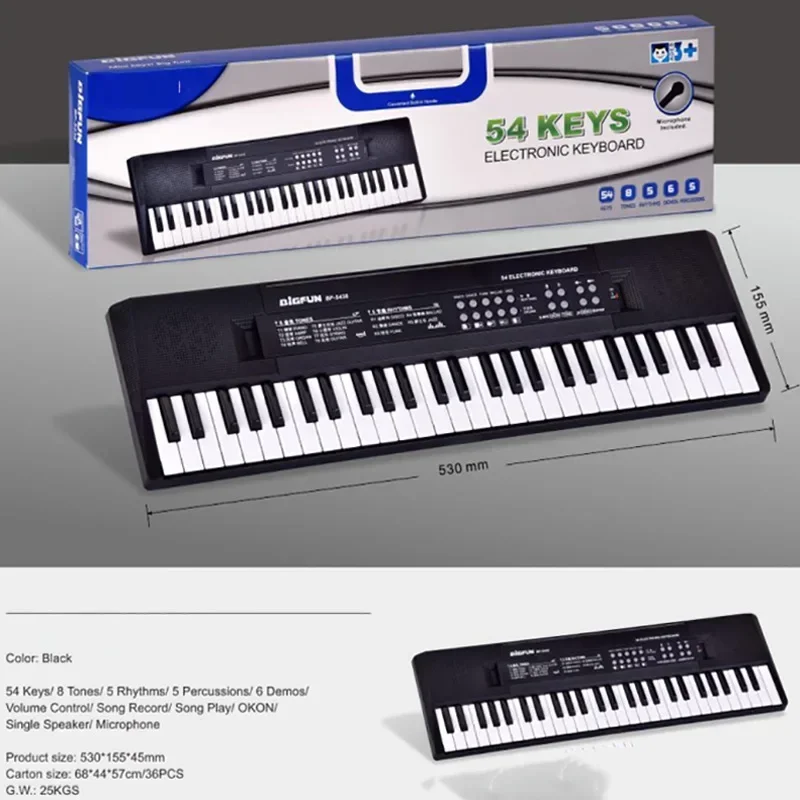 

61 Keys Beginner Musical Keyboard Professional Kids Electronic Piano Portable Synthesizer Piano Infantil Musical Instruments