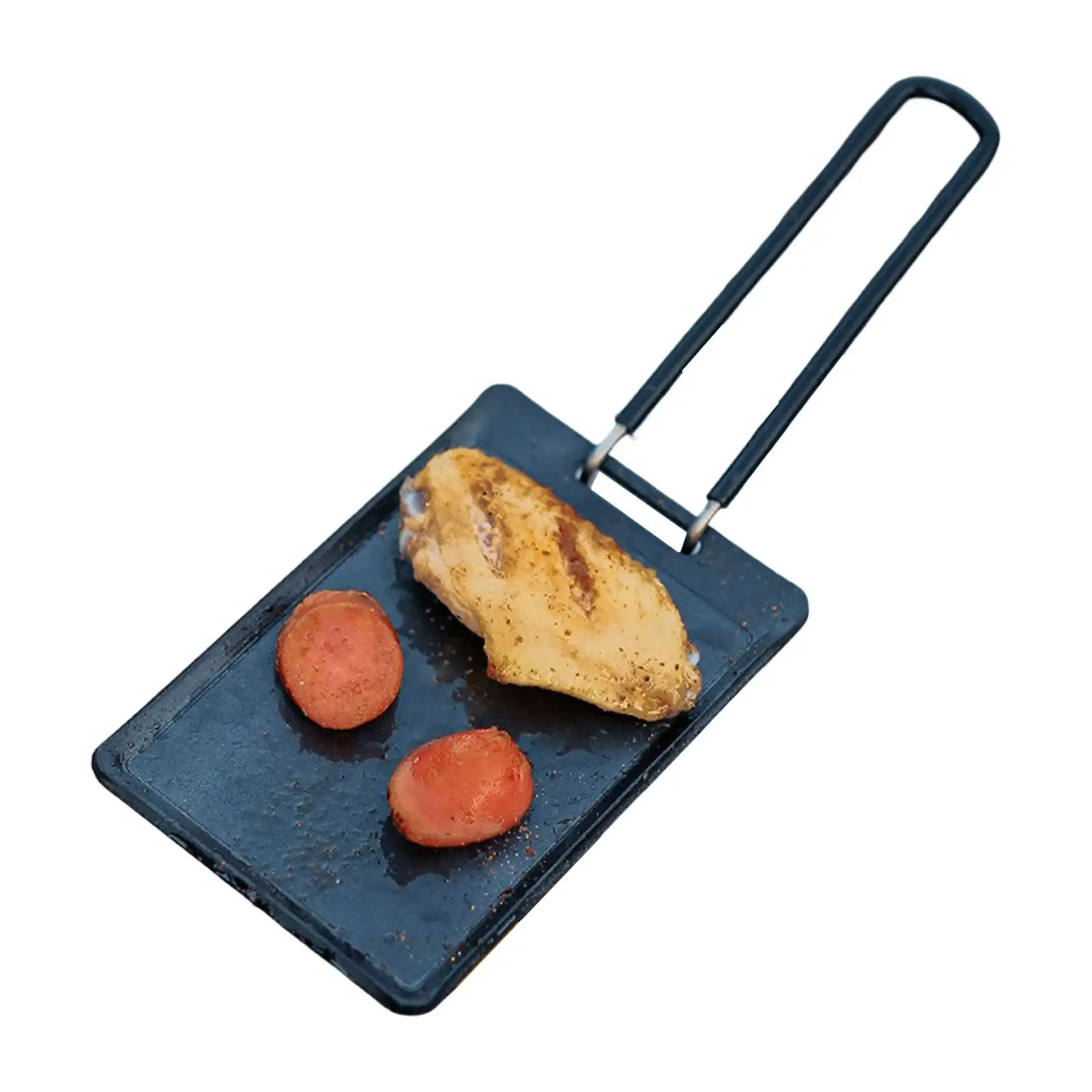 

Small Grill Pan Portable Barbecue Griddle Pan with Handle Steak Pan Frying Pan for Cooking Outdoor Camping Picnic