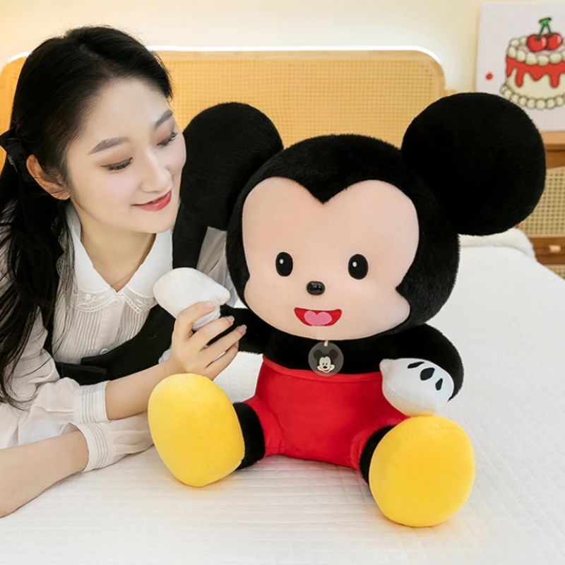 

37cm Q Version Mickey Minnie Doll Plush Toys Cartoon Movies & TV Pillow Doll Cute Children's Birthday Christmas Gifts
