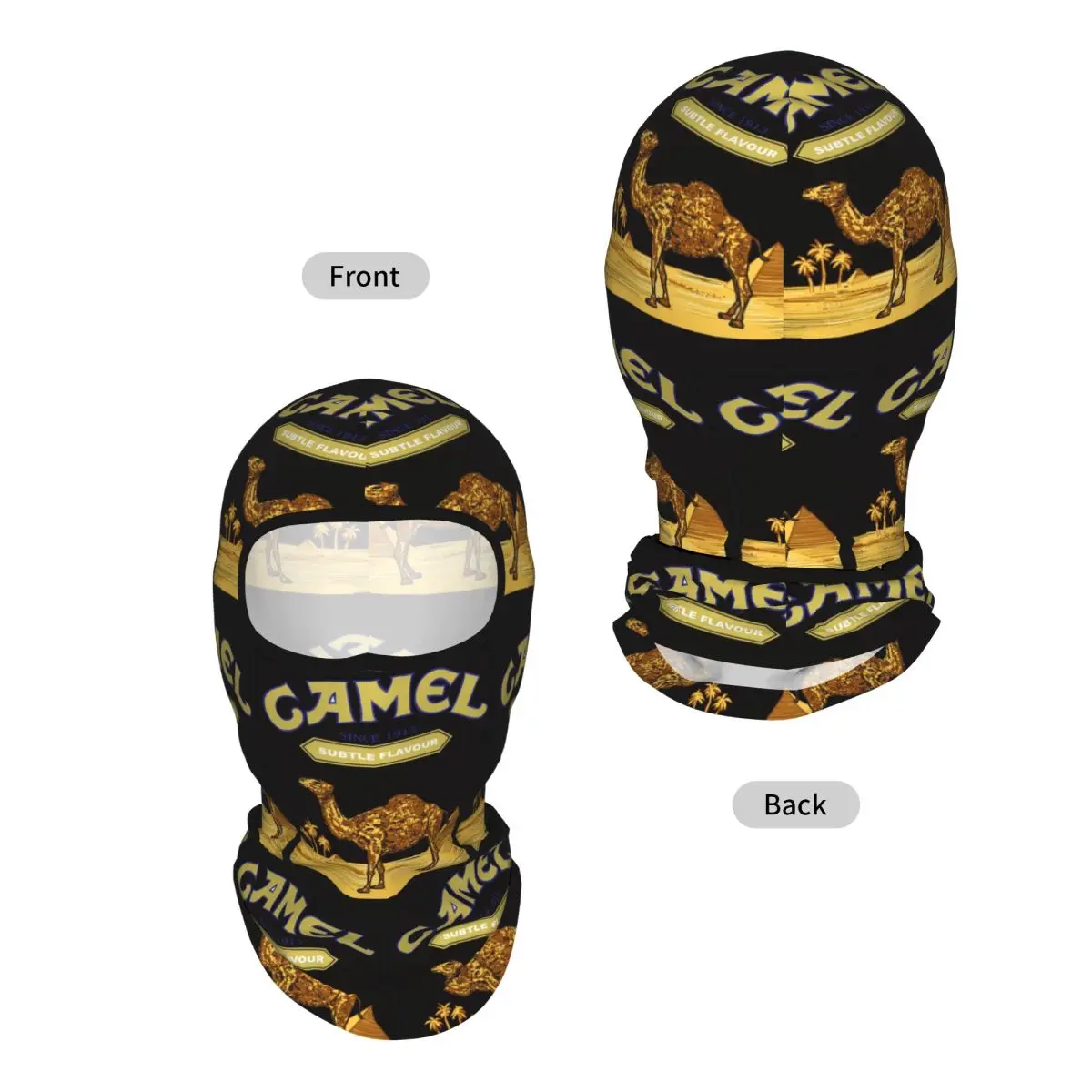 Camel Cigarettes Breathable Thin Balaclava Full Face Mask Sun Protection Neck Gaiter For Motorcycle Cycling