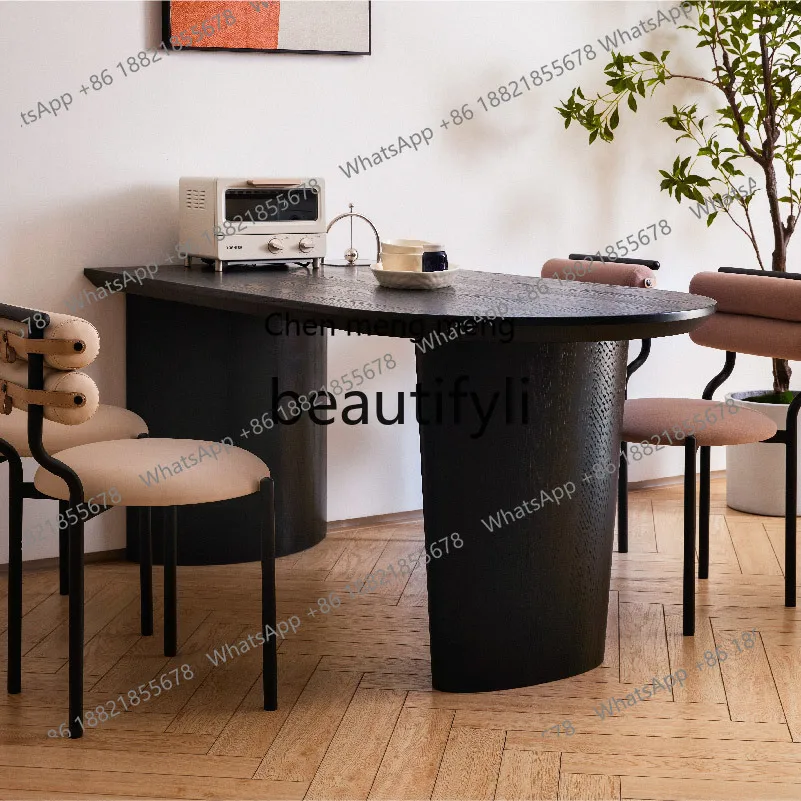 X Modern Minimalist Rock Plate Peninsula Island Table Dining Table Small Apartment Light Luxury Home Wall-mounted Workbench