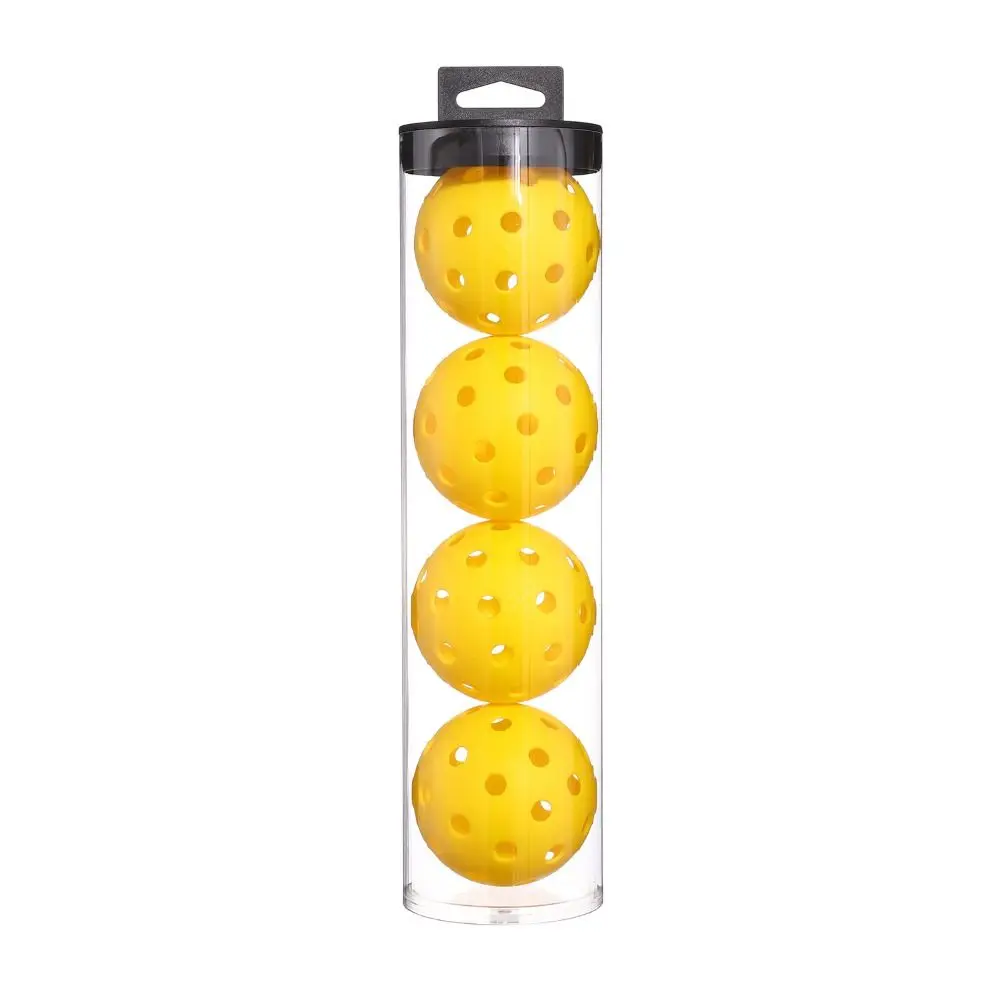 Training Practice 40 Holes Pickleball Clear Cylindrical Storage Tube 74mm Pickleball High Bounce Colorful