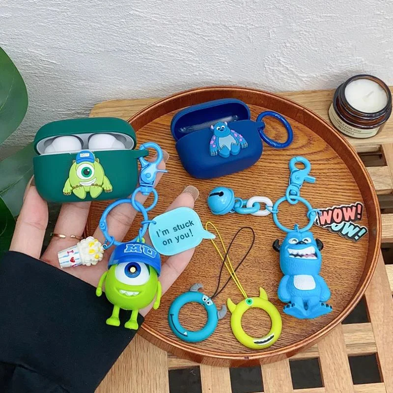 ديزني حقيبة سماعة الاذن غطاء ل JBL LinkBuds S/WF-1000XM4/WF-1000XM5 سيليكون سماعات لاسلكية واقية كم مع المفاتيح