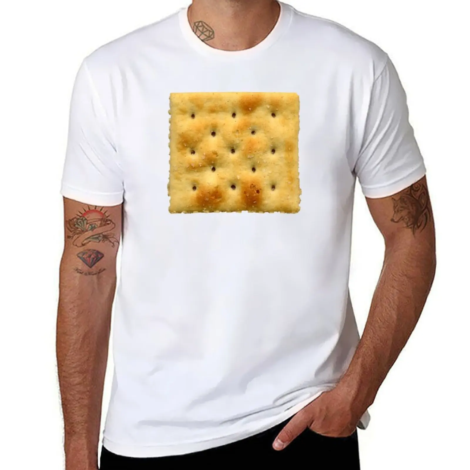 

White Saltine Soda Cracker T-Shirt man t shirt cotton t shirt man casual T-Shirt
