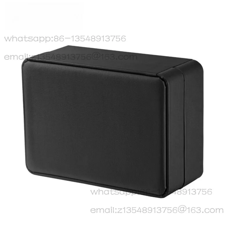 High-end Leather Cufflink Box Six-pair Fashion Business Accessories Black PU Jewelry Box