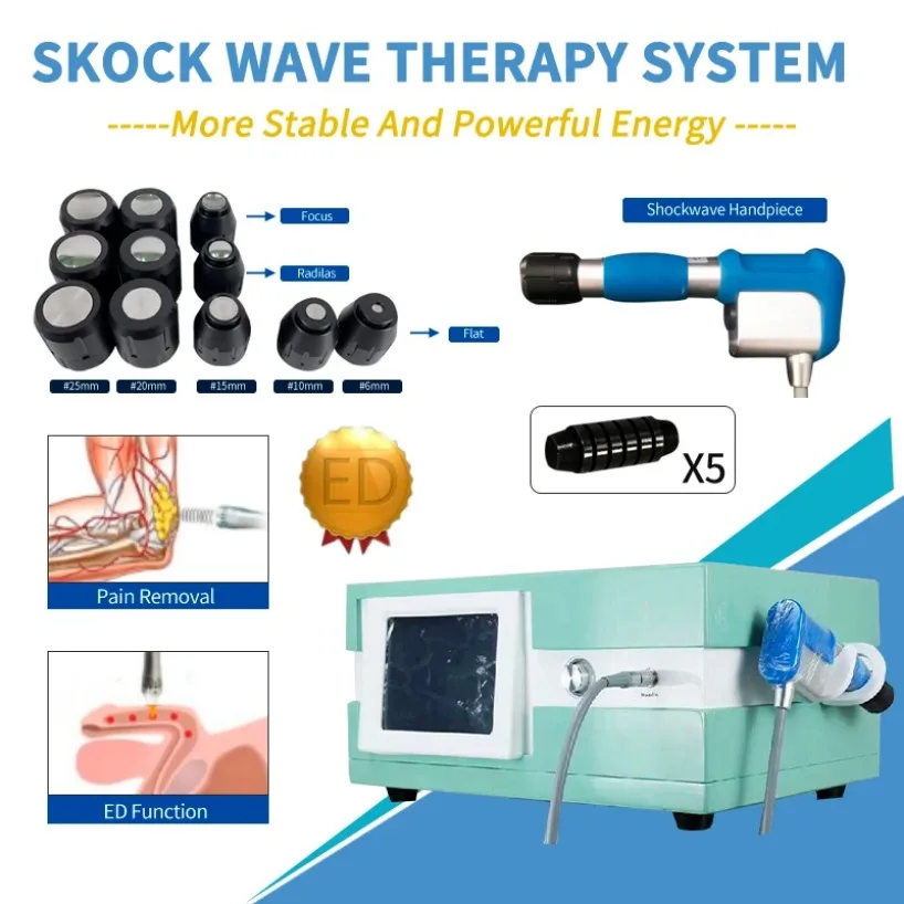 

Shock Wave Therapy Device Therapeutic Ultrasound For Plantar Fasciitis With 2 Ultrasound And Shockwave Handles