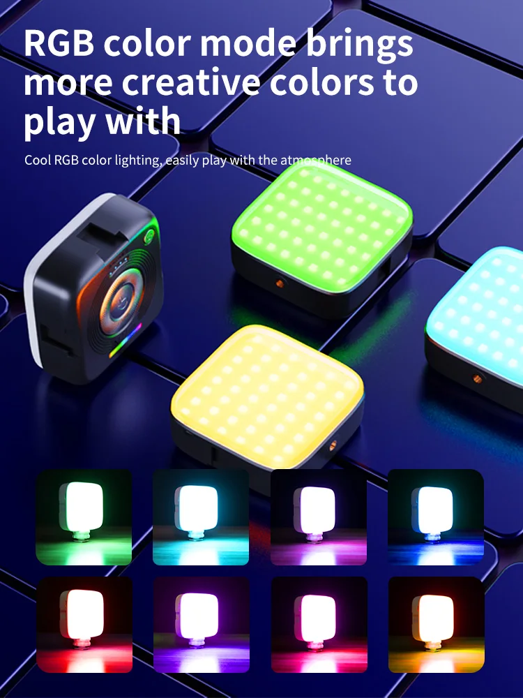 

RGB светодиодный портативный светильник для селфи, освещение для видеоконференций с зажимом, перезаряжаемый, 2200 мАч для телефона, камеры, ноутбука, iPad, видеоблога