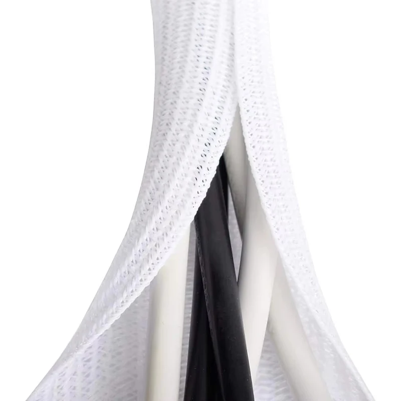 Self-Closed Closing PET Expandable Braided Sleeve Insulated Wrap Self Close Sleeved Cable Protecter Self-Closed Cable Organiser