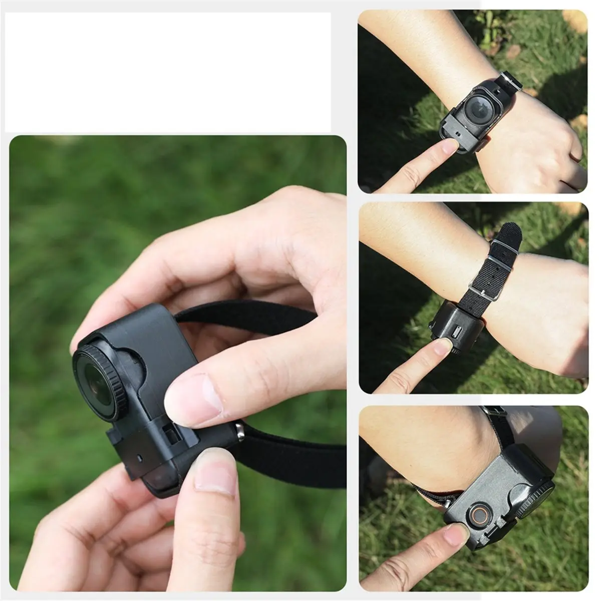 FLASH SALE-For Nano Action Camera Thumb Mount Protective Frame with Wrist Strap - Extended Protection Accessory