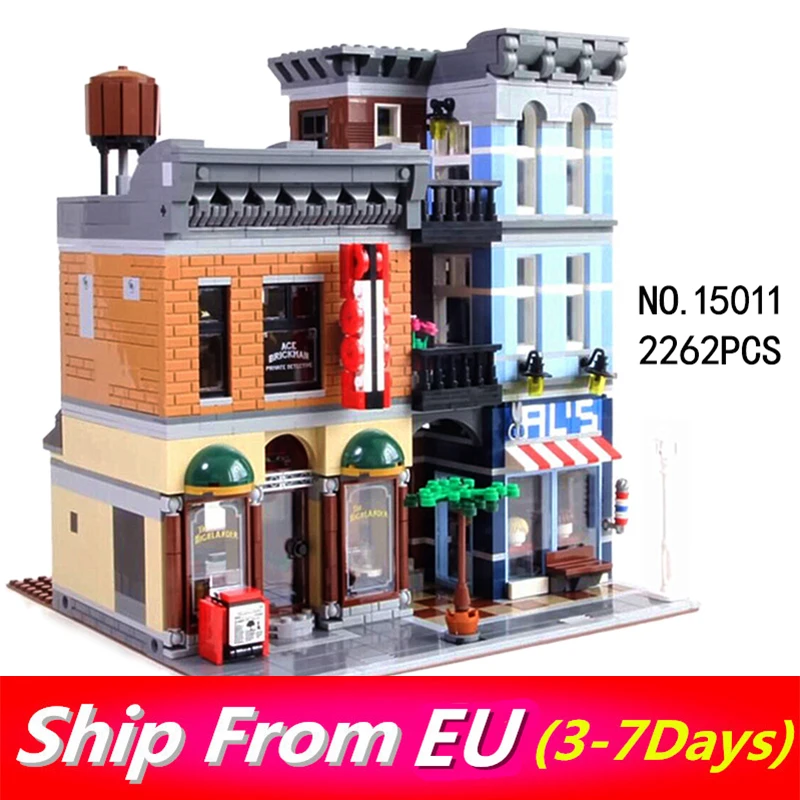 Street Views Models JJ001 MU4014 63336 Houses Building Toys Architecture Blocks Set for Children Friends Birthday Gifts Bricks