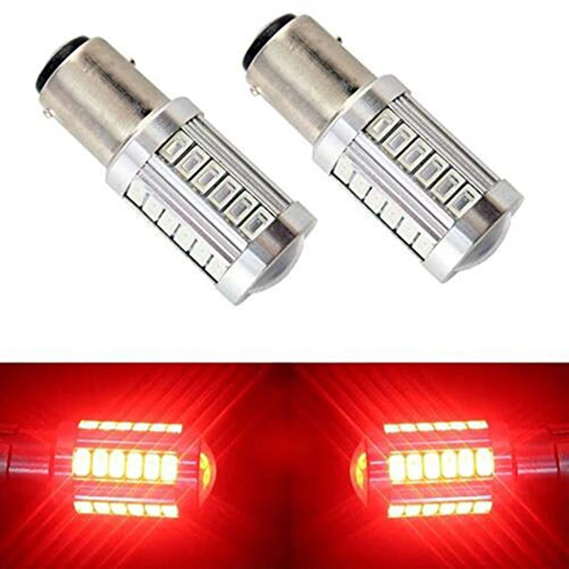 Red 1157 P21/5W Bay15d Super Bright 33 Smd 5630 5730 Led Auto Brake Lights Fog Lamp 21/5W Car Daytime Running Light Stop Bulbs