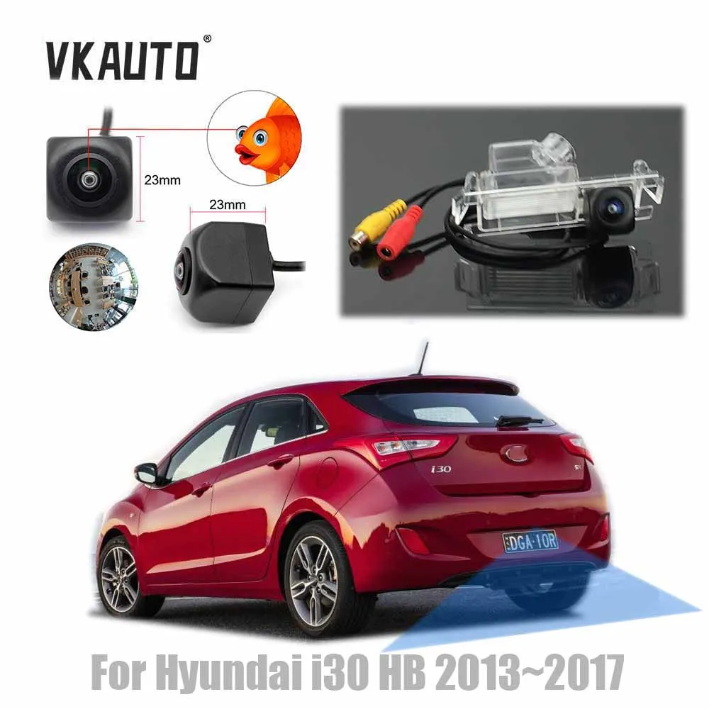 VKAUTO rybie oko kamera tylna dla Hyundai I30 HB 2013 2014 2015 2016 2017 HD kamera cofania AHD CVBS