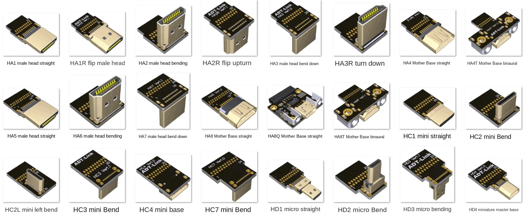 ADT HDMI to Mini HDMI ชายกับหญิง ขยายสายอะแดปเตอร์ประเภท A ถึงประเภท C รองรับ 4K/144