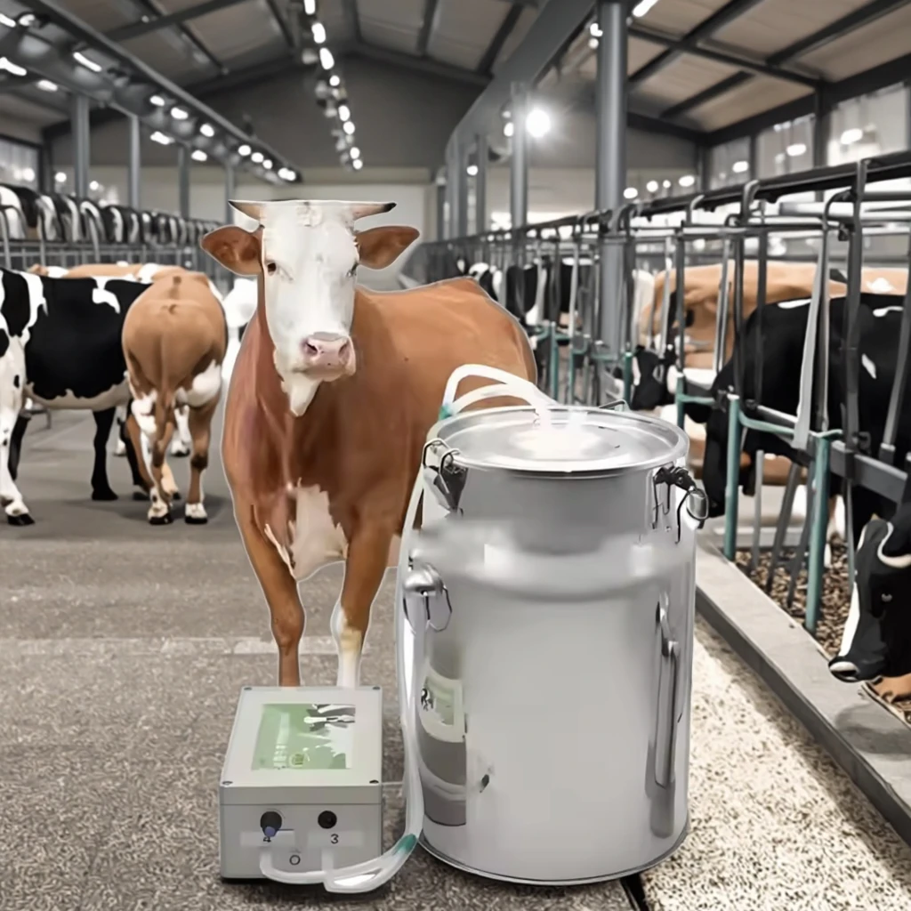 Fully Automatic Milking Machine, 12V Pump System, High Productivity, Dairy Cow Sheep Milk Collector, Efficient Farm Equipment