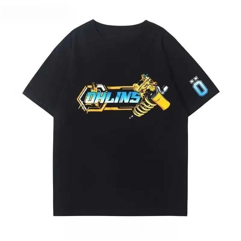 Öhlins Advanced Suspension Technology Double-Sided T-shirt Cotton Graphic Tee Men Women Summer Streetwear