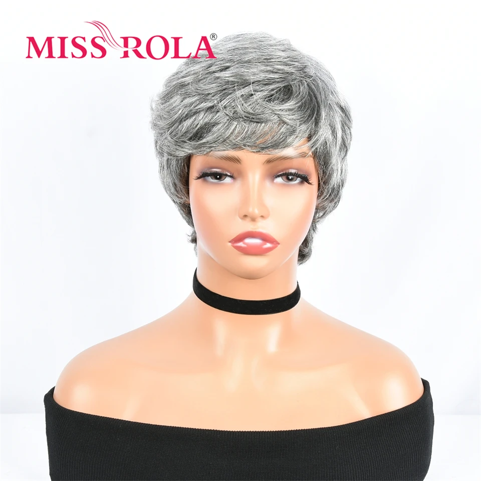 Miss Rola Brazilian Highlights Grey Machine Made Wig