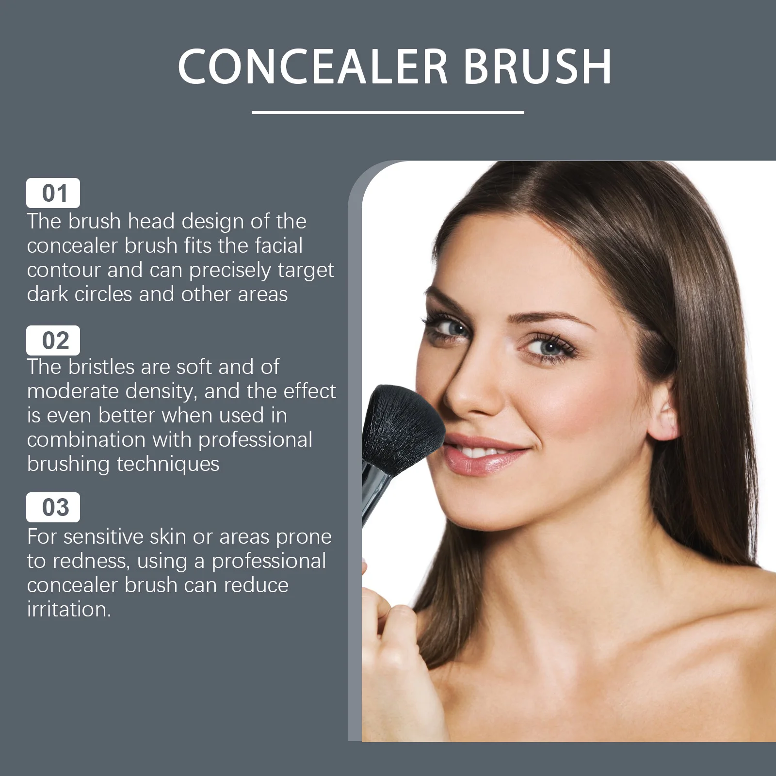 Pędzel do konturowania twarzy, policzków, do pudru, różu, bronzeru, do twarzy, policzków, czoła, szczęki, nosa, do blendowania, kosmetyczny, do makijażu.