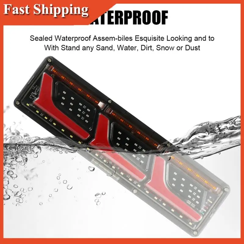 

A90E-24V Taillights Truck Lights Flashing Turn Signal Lamp Trailer LED Fog Position Tail Rear Brake Reverse Indicator