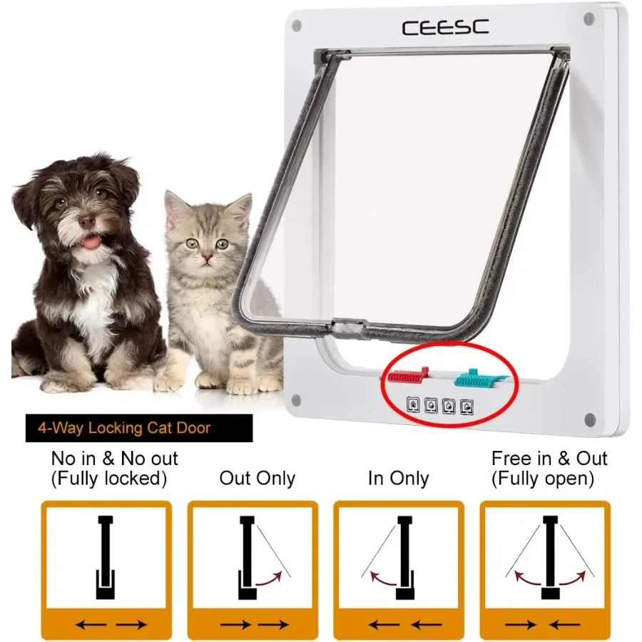 باب قطة كبير الحجم الخارجي 11x9.8 4 طريقة قفل باب القط للنوافذ انزلاق باب زجاجي مانعة لتسرب الماء القط رفرف الباب للقطط تفعل #2