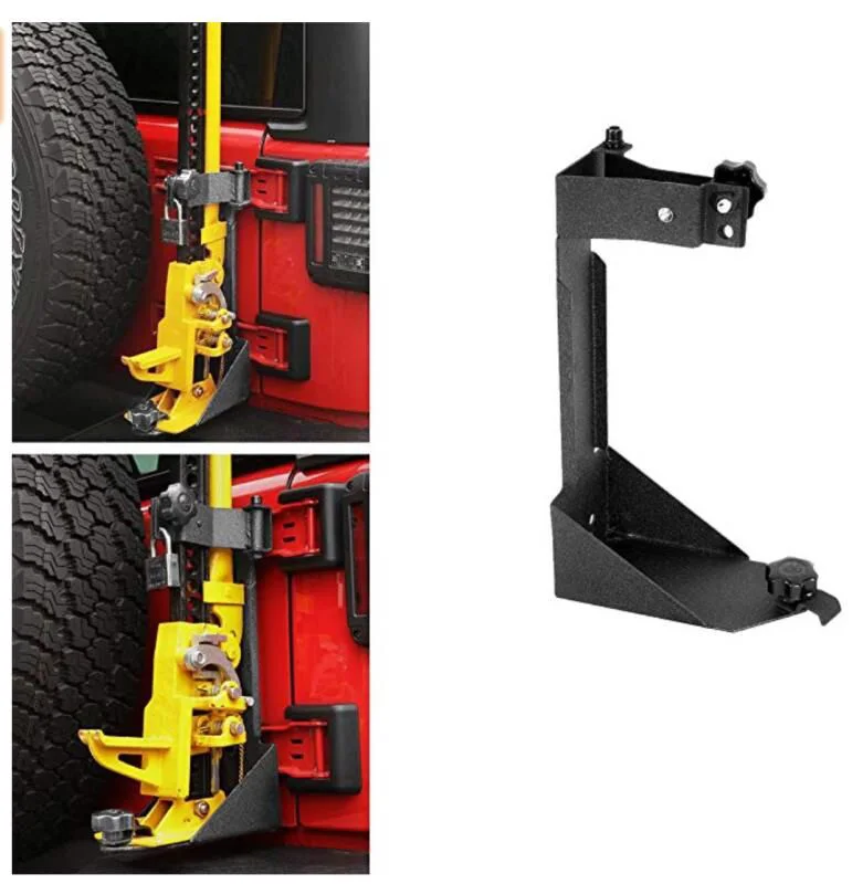 Steel Tailgate Jack Mount Bracket Climbing Pole Base For Jeep Wrangler JL 2018+ JL1267