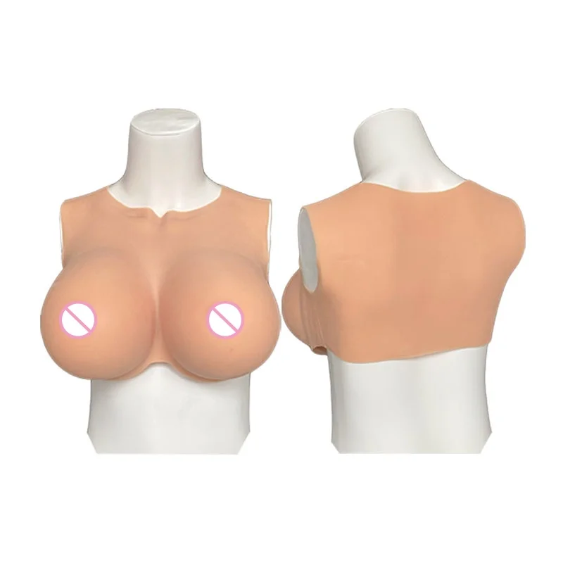 Huge Plump Silicone Breast Forms for Transgender Crossdressing with Realistic Nipple Areola Soft Shake Enhance Chest Fake Boobs