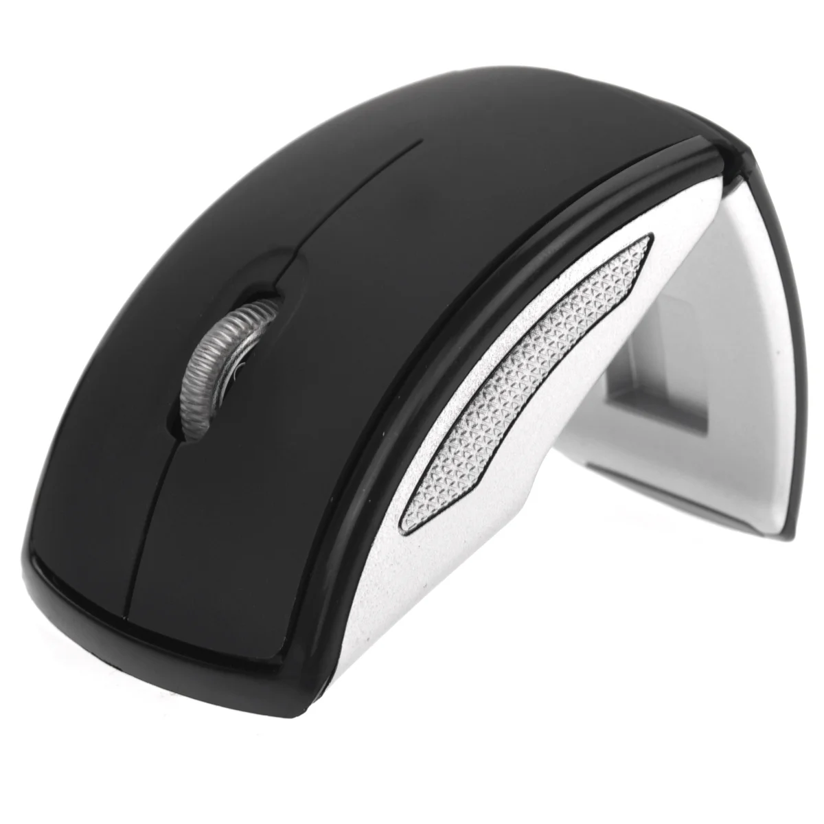 Souris optique Arc pliante sans fil Ultra-mince 2.4ghz, récepteur USB noir pour Pc et ordinateur portable, souris optique sans fil