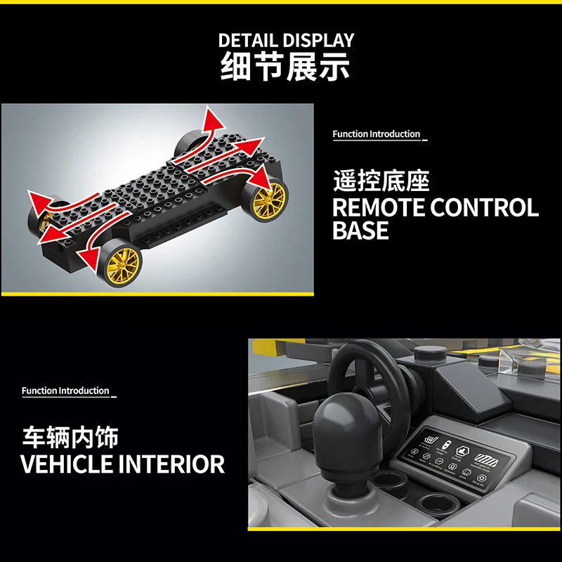 

Городской умный радиоуправляемый гоночный автомобиль, строительные блоки, модель суперкара с дистанционным управлением, STEM, развивающая игрушка, подарок на летние каникулы для детей и взрослых