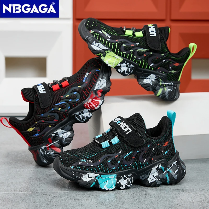 

Детская обувь для мальчиков, кроссовки для бега на открытом воздухе, нескользящие детские сетчатые теннисные школьные повседневные прогулочные кроссовки для студентов