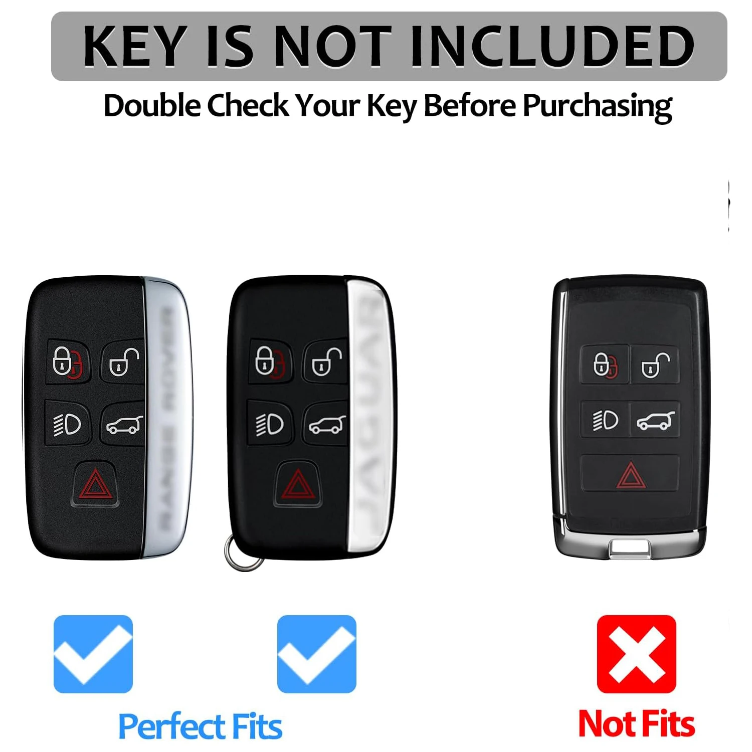 For Land Rover Key Cover,  Carbon Fiber Key Shell for Jaguar F-Type E-Pace F-Pace XE XF XJ, for Range Rover Sport Dsicovery LR4