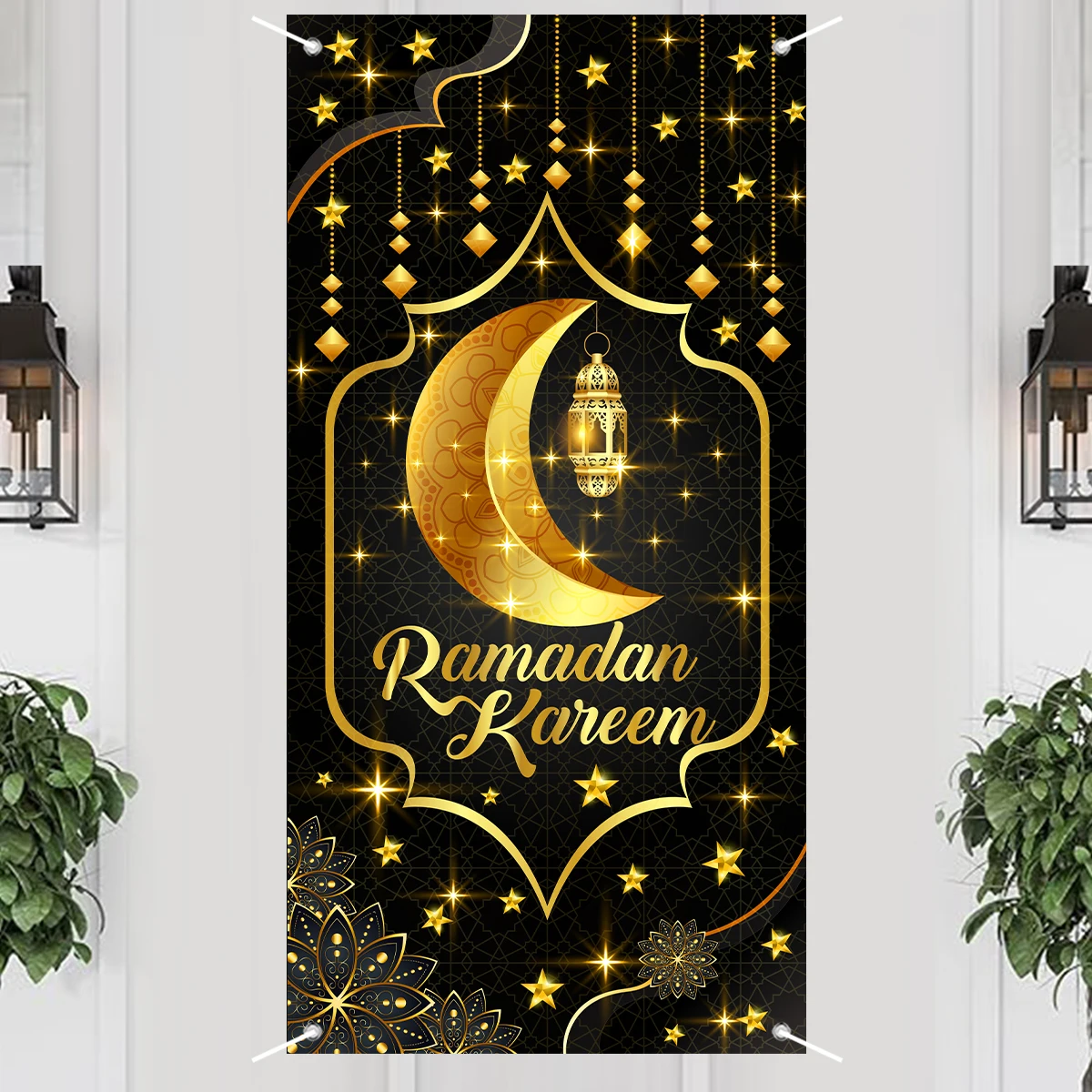 Ramadan Hanging Flag Ramadan Decoration For Home 2025 Kareem Aid EID Mubarak Muslim Islamic Festival Eid Al-fitr Party Supplies