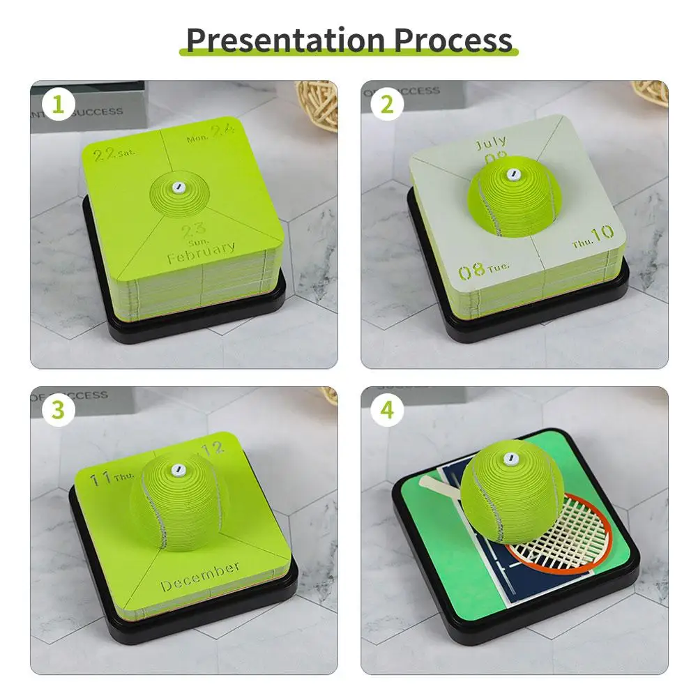 Bloc de notas 3D de tenis, calendario 2025, Bloc de notas, arte de papel, escritorio adhesivo, notas pequeñas nuevas, escultura de año, accesorios 3D, regalos 3D B3A4