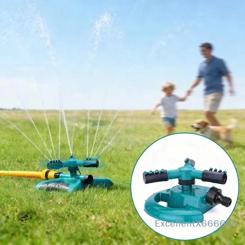 360° Automatic Rotating Irrigation Sprinkler Adjustable Spray Range for Public Green Space Residential Lawn Watering