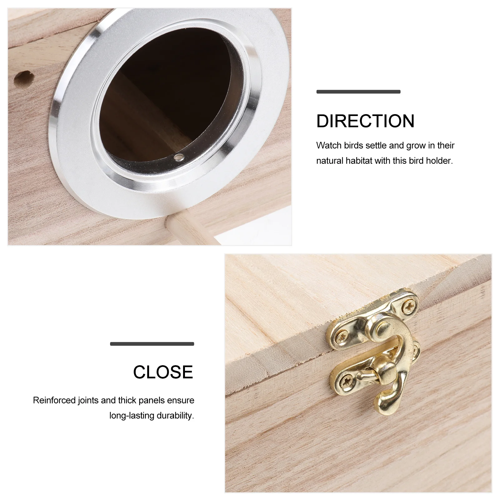 

Parrot Breeding Box Wooden House For Songbirds Nesting Window Bird Watching Holder Wild Bird Nest Wood