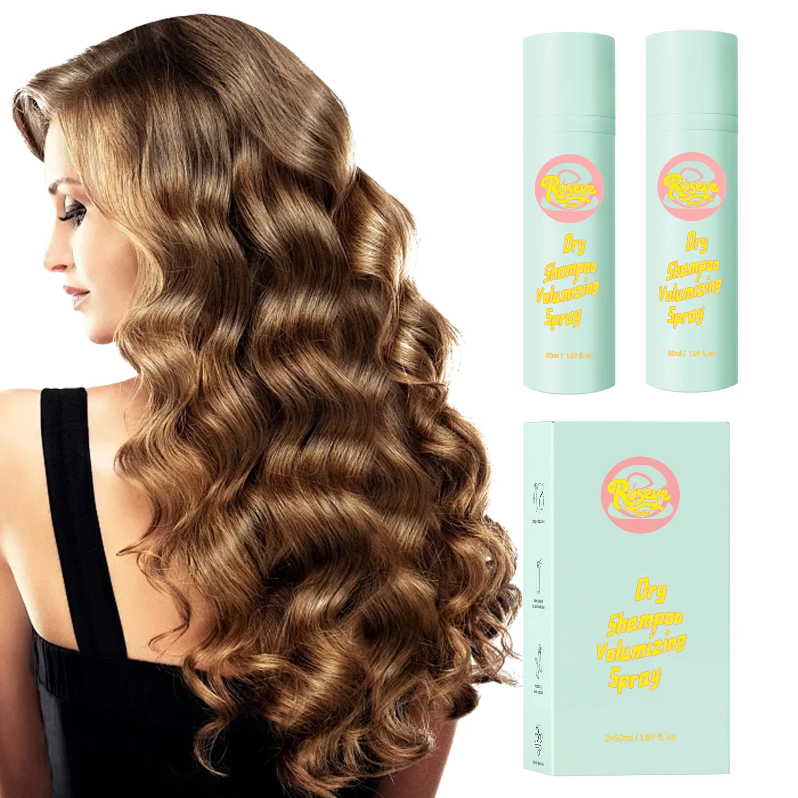 

Dry Shampoo Spray Lasting Oil-Control Fast Fluffy Absorb Grease Clean Scalp Air Styling Fragrance Wash Free Hair Spray 2PCS