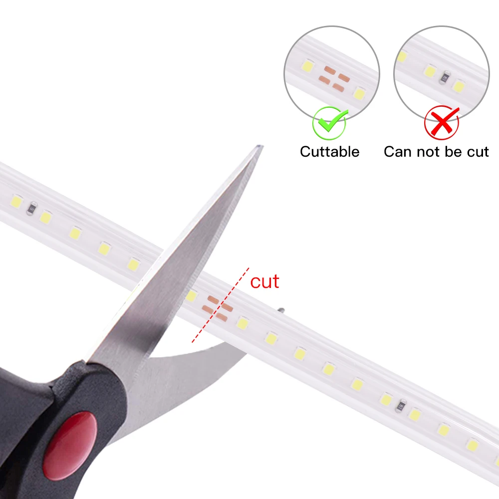 1M-20M Tuya WiFi Dimmable LED Strip Light 110V 220V Waterproof 2835 120LEDs/m Flexible LED Tape Light with 23Key Remote Control