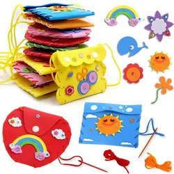 5PCS Sew Your Own Purses Sewing Bags Kit Girls Beginners Supplies Party Favors Group Activities Project Toy Gift