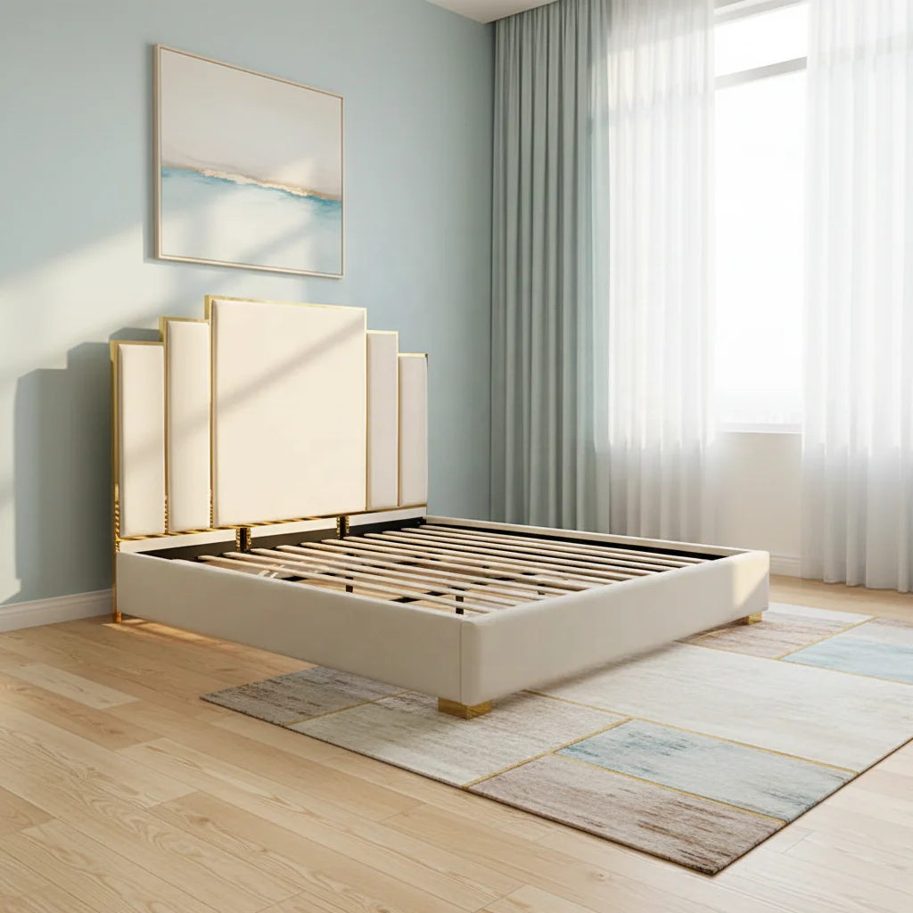 

# Factory Direct-Sale Modern Italian Minimalist King-Sized Durable Wood Frame Bed Luxurious Bedroom Hotel