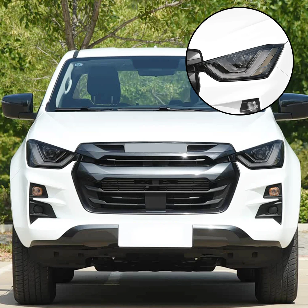 

TPU Headlight Protection Film for Isuzu D-max RT50 2020-2026 Premium High-Gloss Smoke Black Pre-Cut PPF Anti-Scratch Vinyl Kit