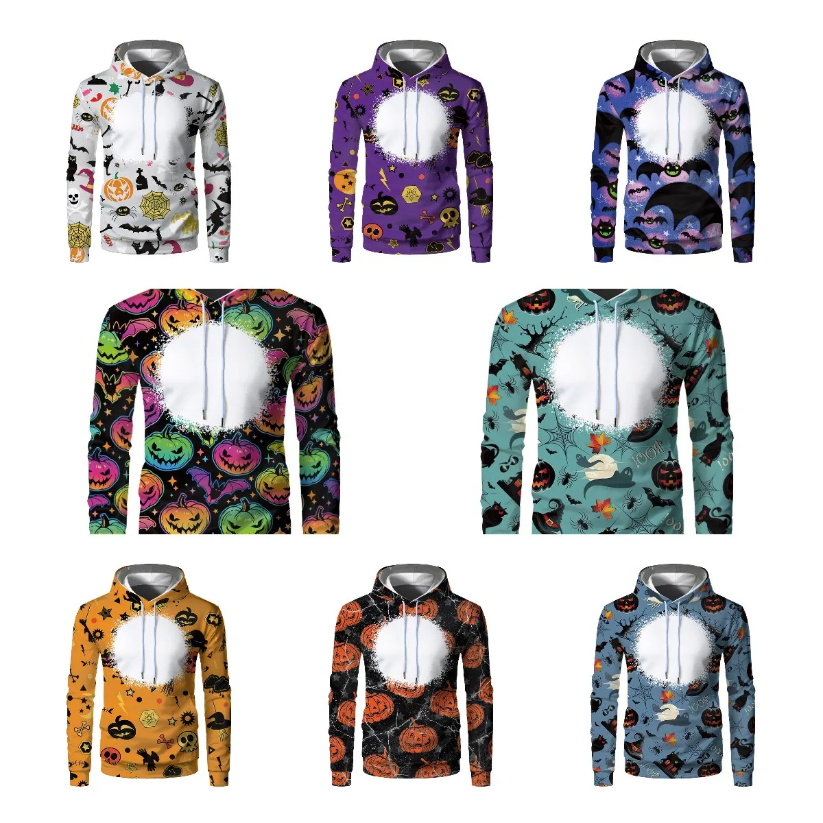 Sublimation  Print Sweatshirt Hoodie Autumn Winter Men Women All-Purpose Long-Sleeved Sport O Collar Jumper Coat