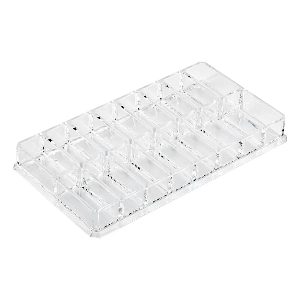 Transparent Acrylic Organizer Acrylic Compact Makeup Organizer Individual Compartments 16 Grid Design Vanity Organizer