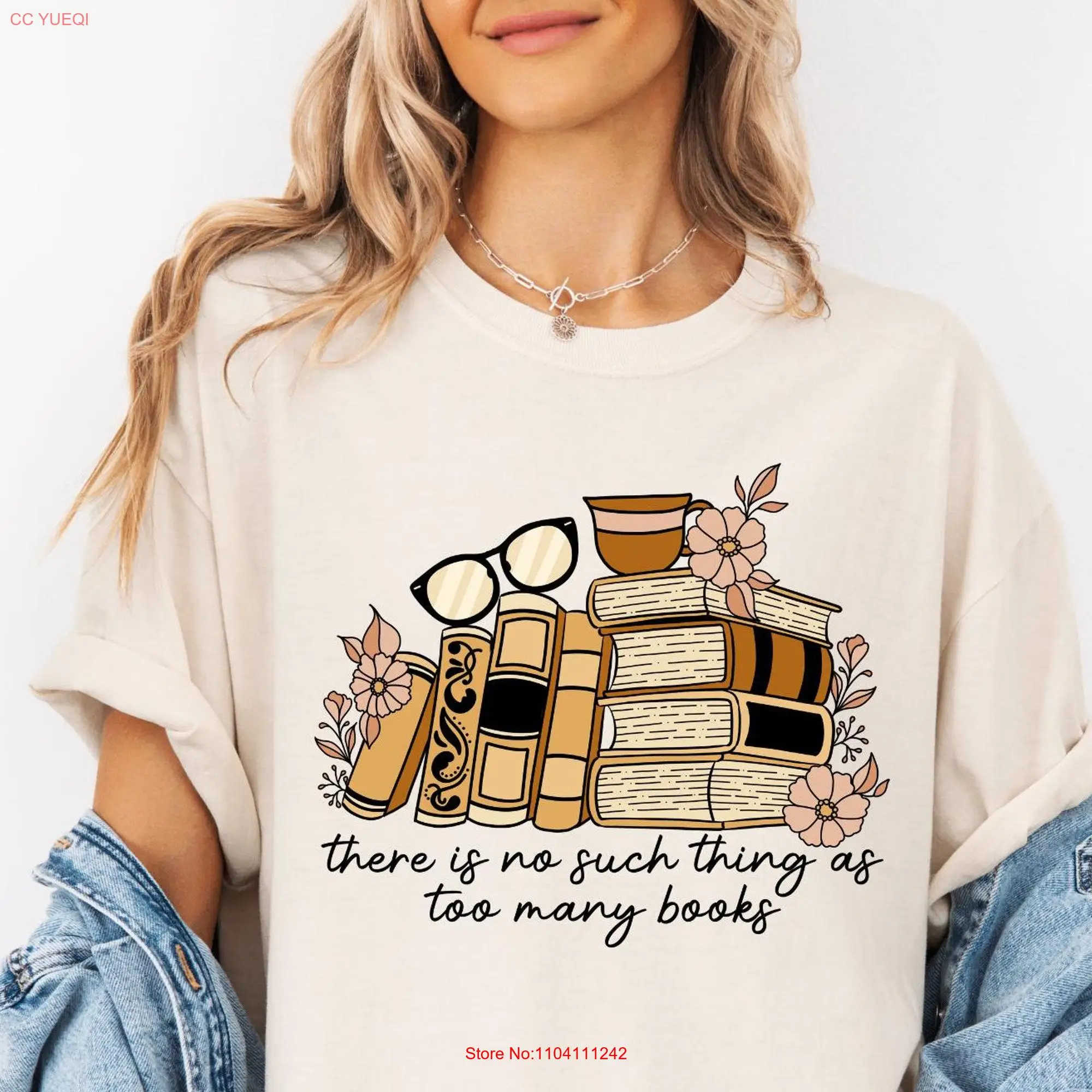 Comfort Colors There Is No Such Thing As Too Many Books T Shirt Reading Book Lover Librarian Bibliophile