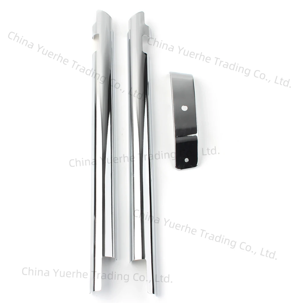 

1Pair Motorcycle Frame Cover Front Chrome Down Tube Cover For Harley Softail Fat Boy Twin Cam 2007-2017
