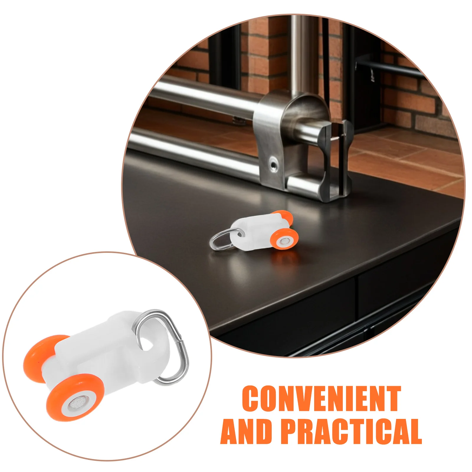 

120Pcs Curtain Track Glider Rollers Silent Smooth Sliding Ceiling Window Drapery Rail Replacement Twin Wheeled Track Pulley