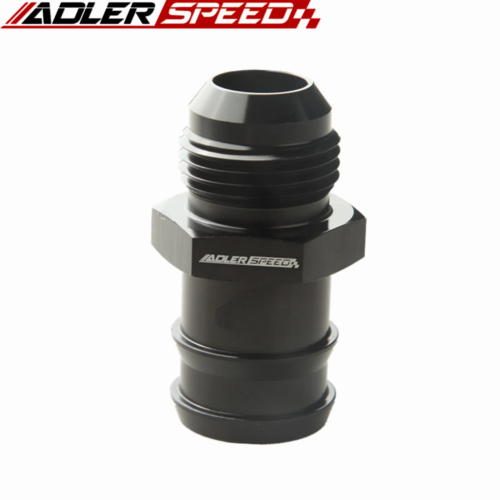 

ADLERSPEED -12 AN AN12 Male To 1" Hose Barb Straight Fuel Hose Fitting Adapter Black