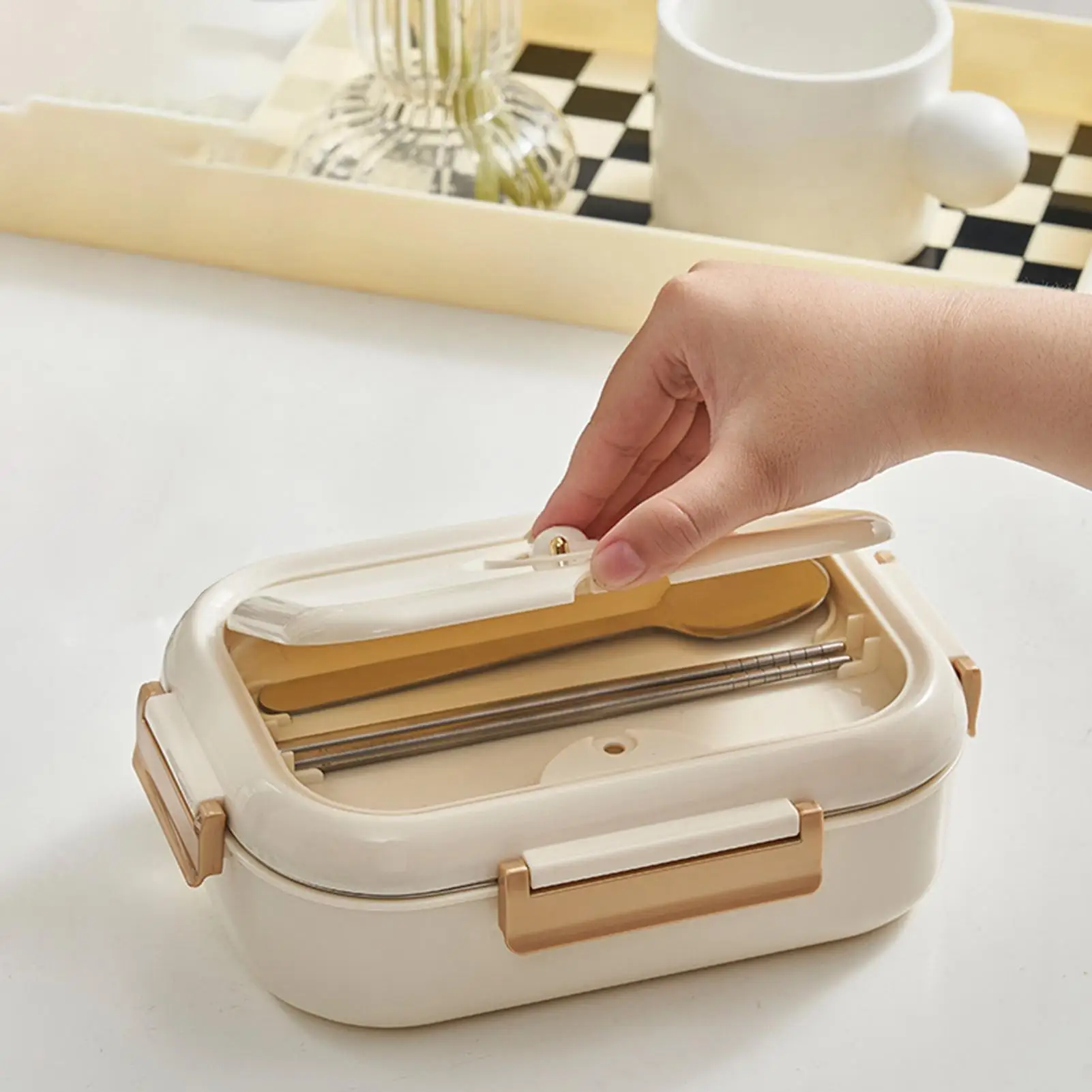 

Insulated Lunch Box Portable Meal Container Leakproof Stainless Steel Lunch Box For Workplace Travel Hiking Camping