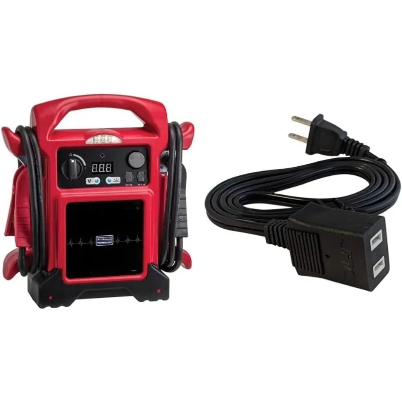 JNC770R 1700 Peak Amp Premium 12 Volt Jump Starter Bundle - Red