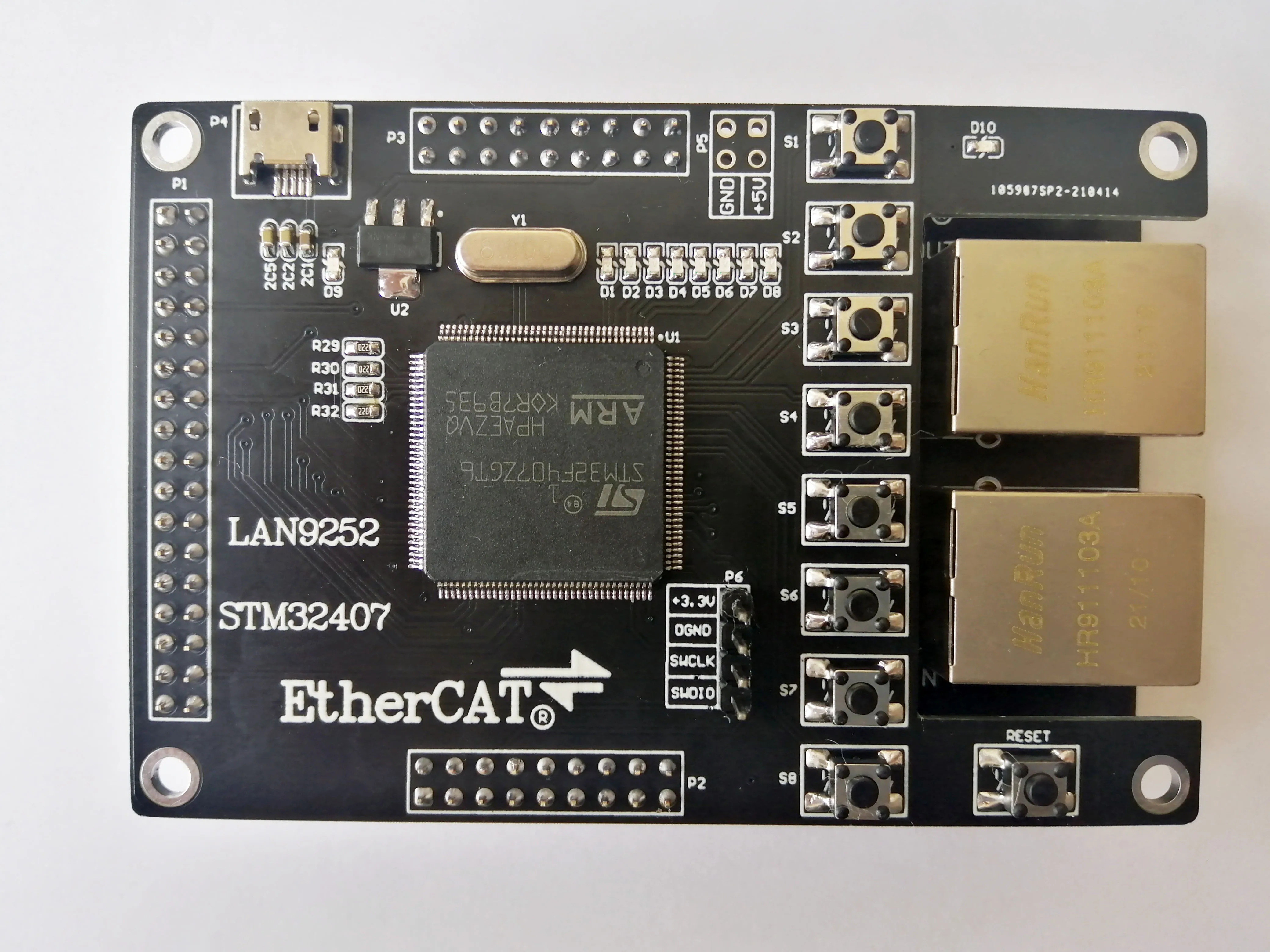 

Ведомая станция LAN9252 LAN9252, макетная плата LAN9252, ведомая станция Ethernet 16IO CIA402
