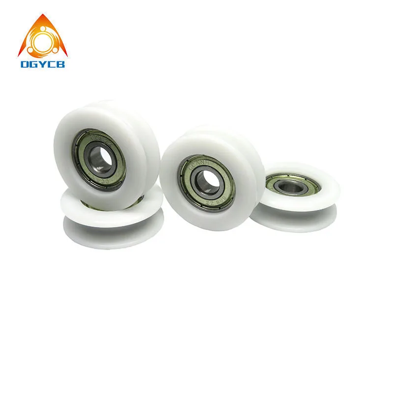 

2pcs POM U Groove Track Roller 8x34x10 BSU60834-10 Mini U Type Plastic Wheel 34mm Diameter 8mm Bore Nylon Guide Pulleys 8*34*10